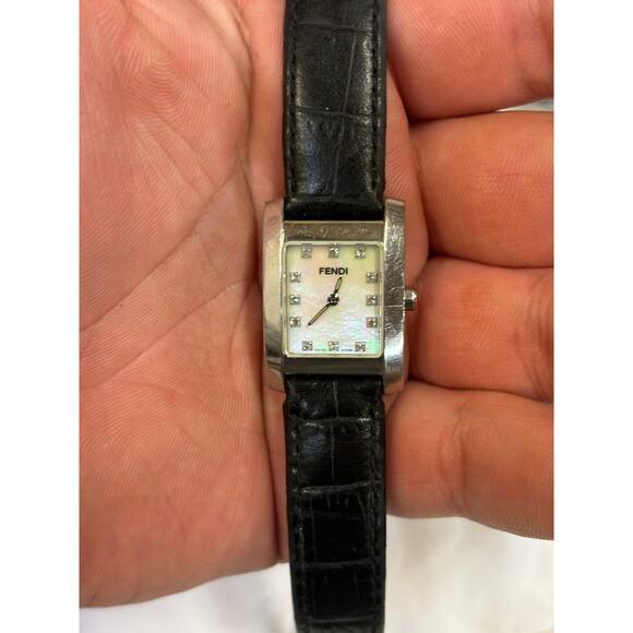 Fendi 078-7000L-294 Silver Tone white MOP Diamond Dial Womens Watch! main image 6